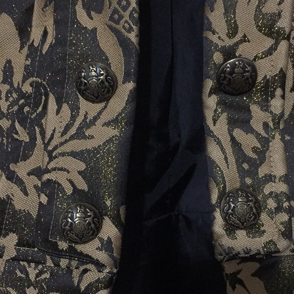 H&M jacket blazer gold brown beige size 2 (ff) - Picture 5 of 8